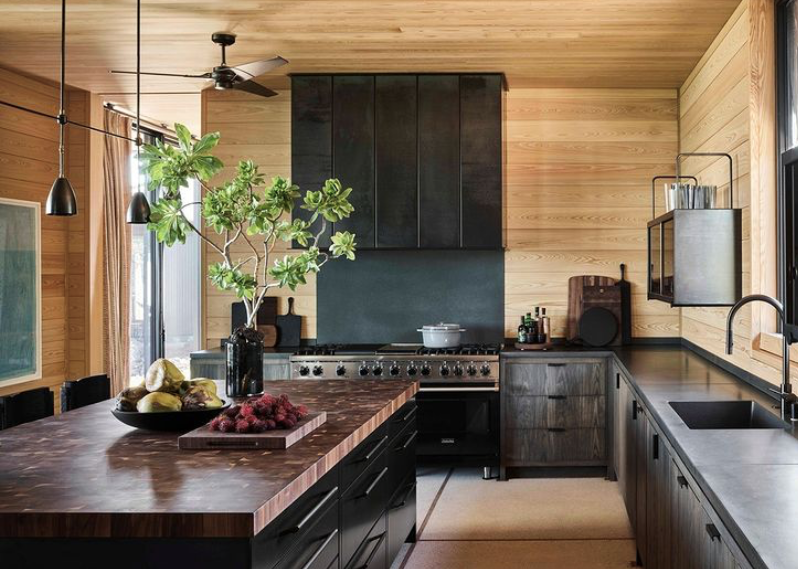 Cabinetry at Hale Huna by Thompson Art Studio. Featured in Architechtural Digest. Home designed by Walker Warner Architects and built by Ledson Construction. Photographer: Douglas Friedman 