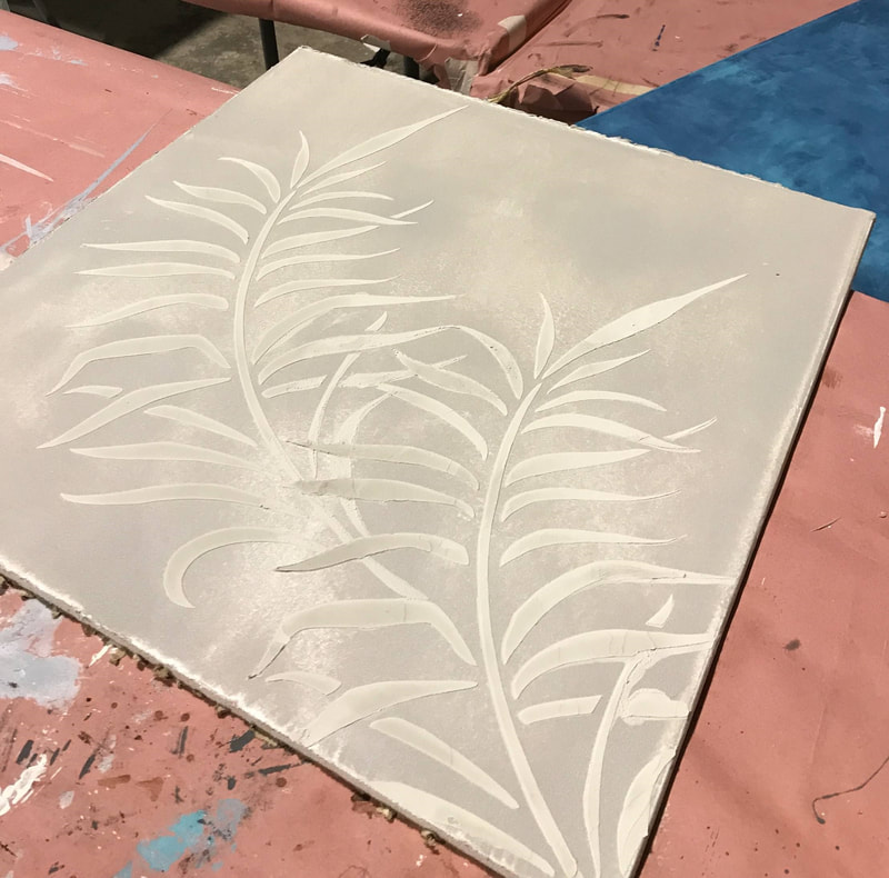 Thompson Art Studios creates a 3-D plaster stencil with LusterStone® finish