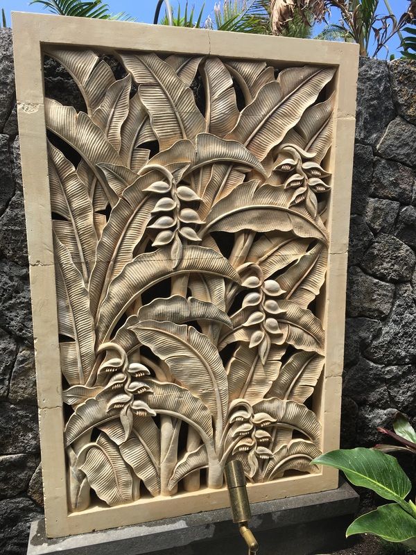 Thompson Art Studios can paint old pieces to look new, or as is the case with this new garden sculpture, a washed paint finish gives it and aged appearance. 